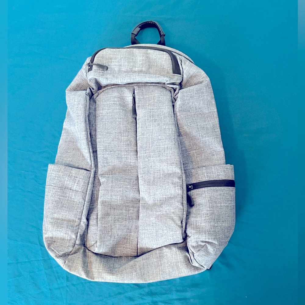 Fabletics Heathered Charcoal Gray Backpack